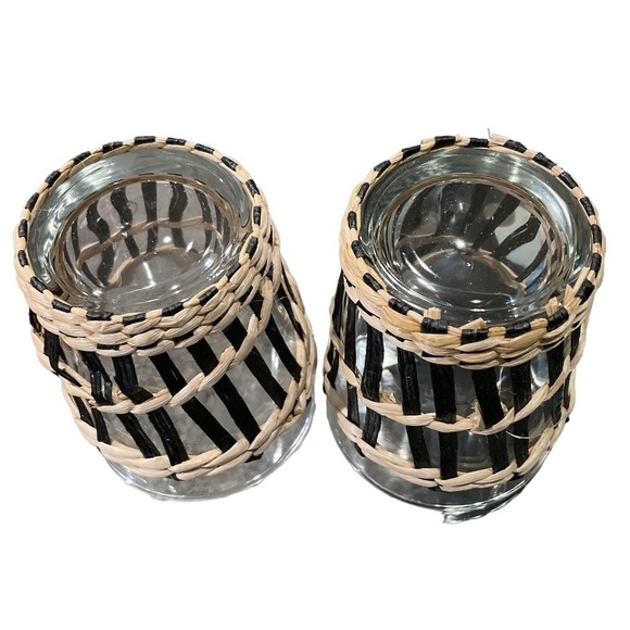 NWOT Target Iced Coffee Cups Glass Bohemian Boho Modern Cute Trendy Black Cream - Picture 6 of 7